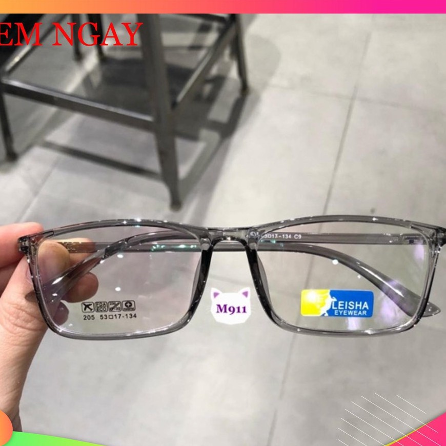 kính cận thời trang MS205 mắt kính vuông gõng nhữa dẻo siêu hot có đủ màu .