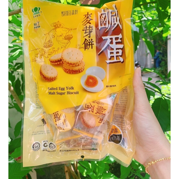 BÁNH QUY TRỨNG MUỐI ĐÀI LOAN 180Gr &amp; 500Gr Date Mới