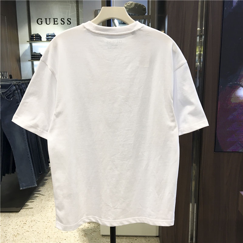 Áo Thun Tay Ngắn Cổ Tròn In Chữ Guess Thời Trang Xuân Hè Cho Nam Và Nữ