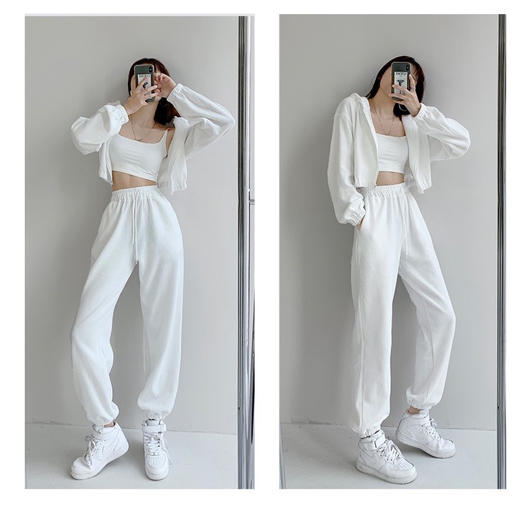 Quần Nỉ Nữ, Jogger Ống Boom Ulzzang Bo Gấu Thể Thao J210