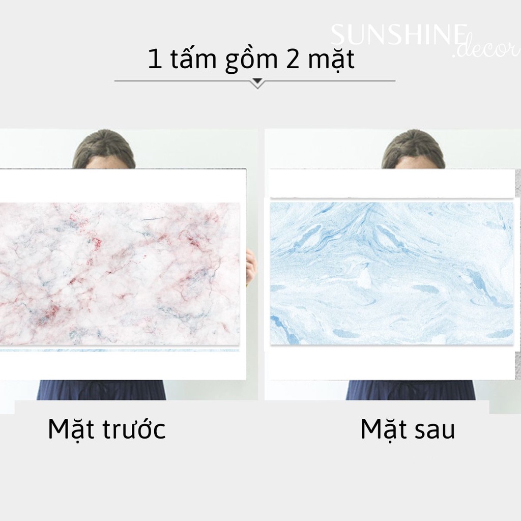 Phông nền chụp ảnh vân đá loang màu xanh hồng 2 mặt 57x87 cm-2M012