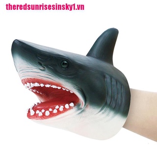 Con rối đồ chơi hình cá mập bằng cao su mềm
