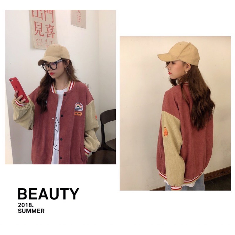 Áo khoác nhung bóng chày hàng dày dặn - kèm ảnh thật | BigBuy360 - bigbuy360.vn