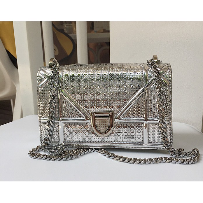 Túi xách nữ màu bạc mini