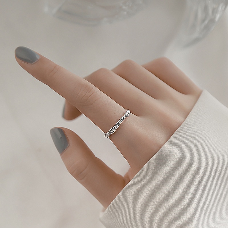 Đơn giản thời trang cao cấp Hàn Quốc Rhinestone nữ mở nhẫn