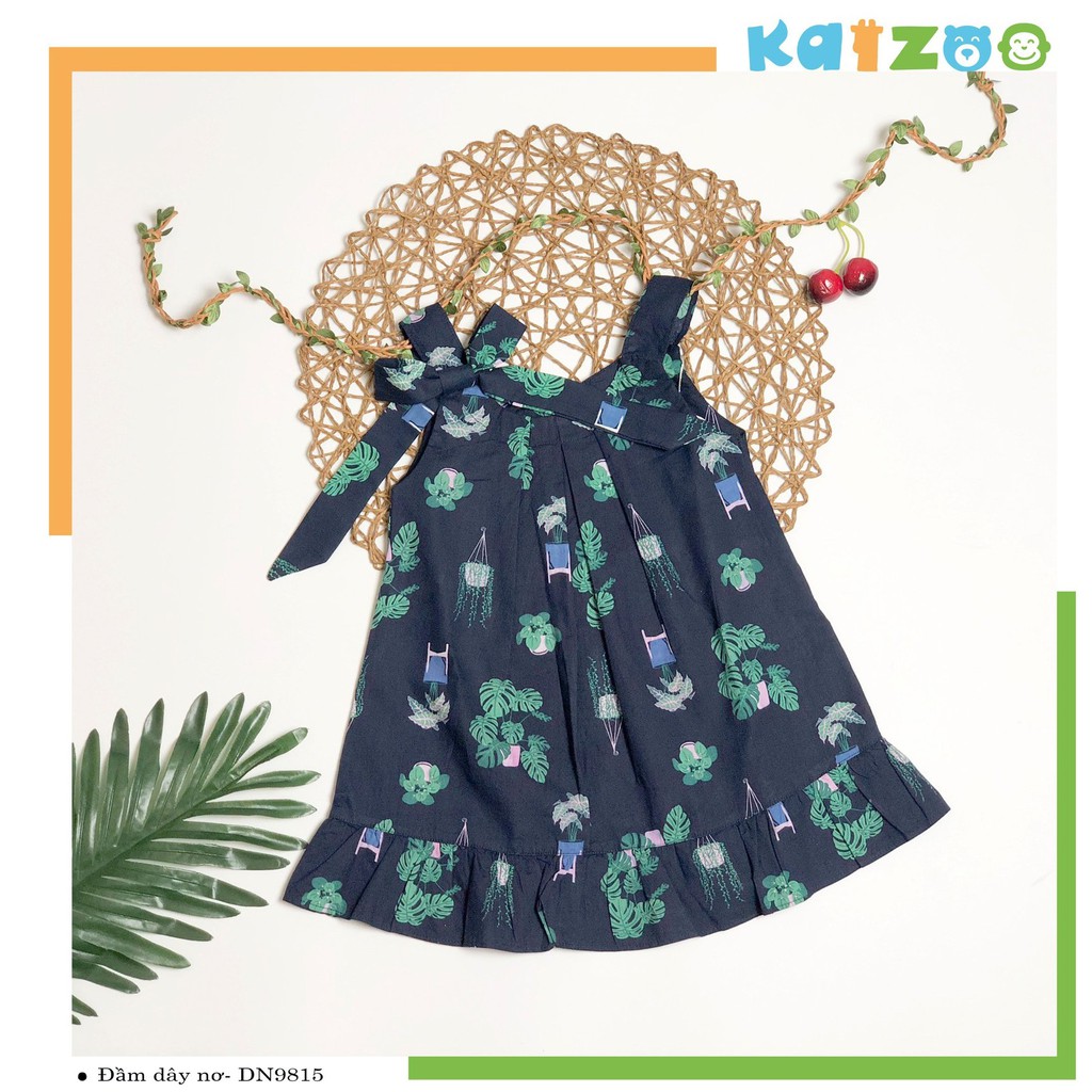 Đầm vải kate Kaizoo nơ vai xinh xắn