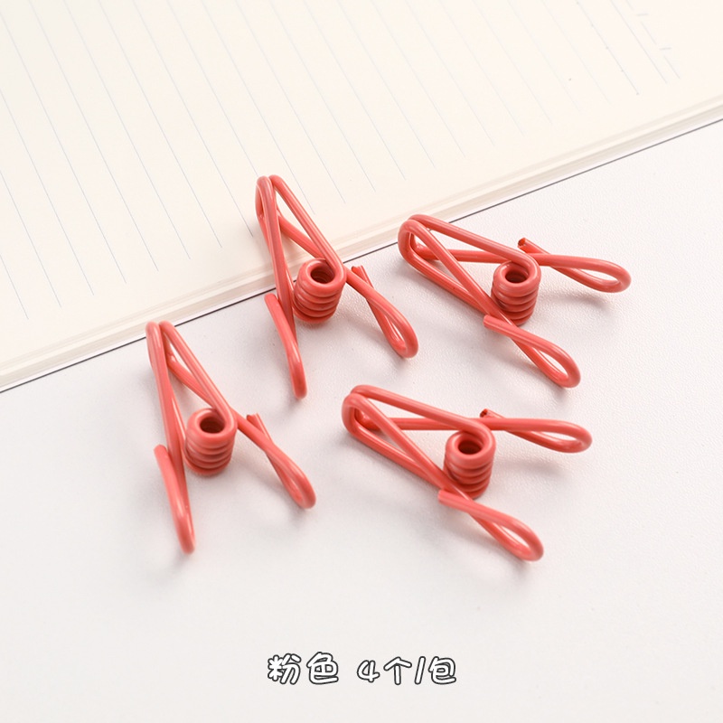 Set 2 Kẹp Kim Loại Phơi Quần Áo Đa Năng Chống Gió Màu Kẹo Ngọt