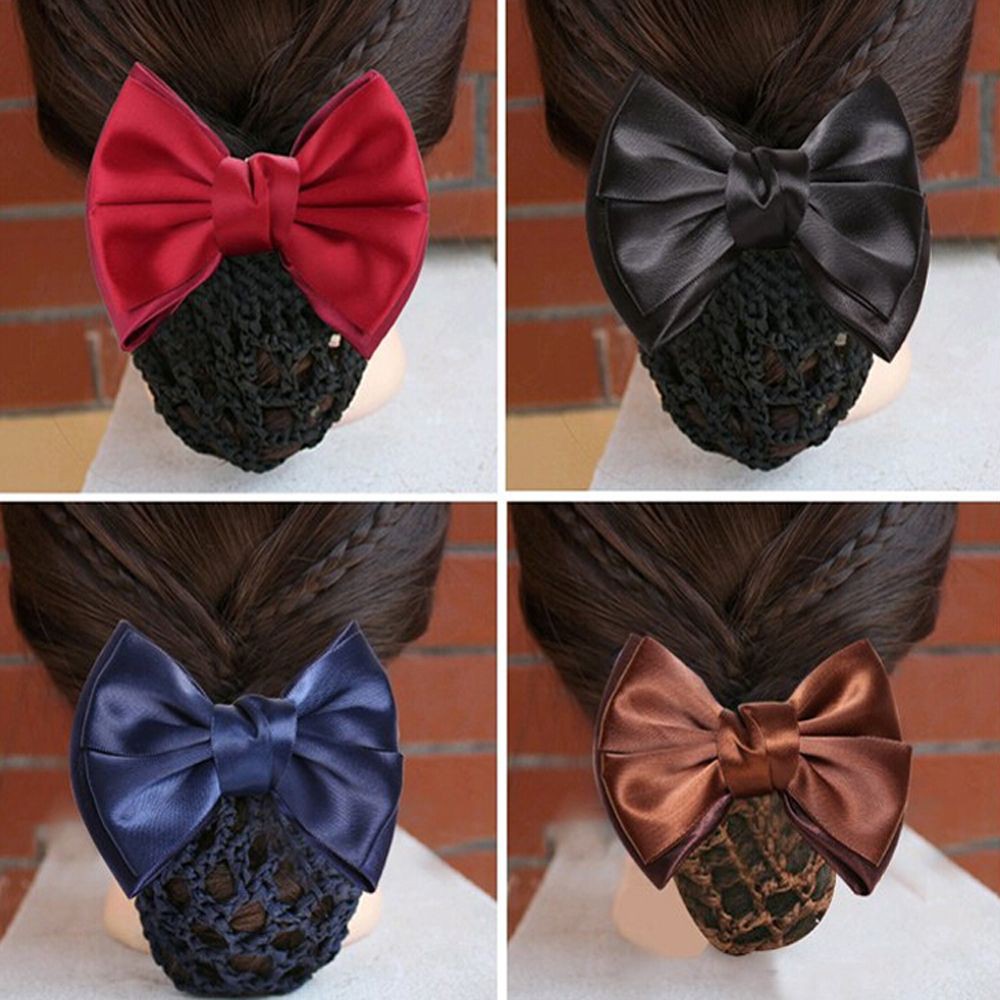 Kẹp Lưới Cho Búi Tóc Đính Nơ Thời Trang