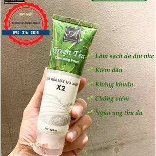 Sửa Rửa Mặt Trà Xanh X2 Acosmetics 125ml _cam kết chính hãng