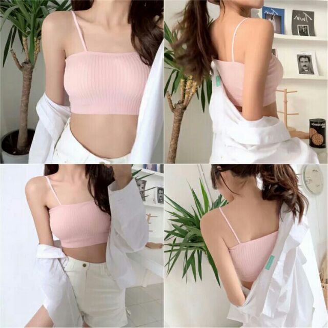 Áo Bra Quây Gân Tăm Co Giãn 4 Chiều, Có Đệm Ngực Cotton Gợi Cảm