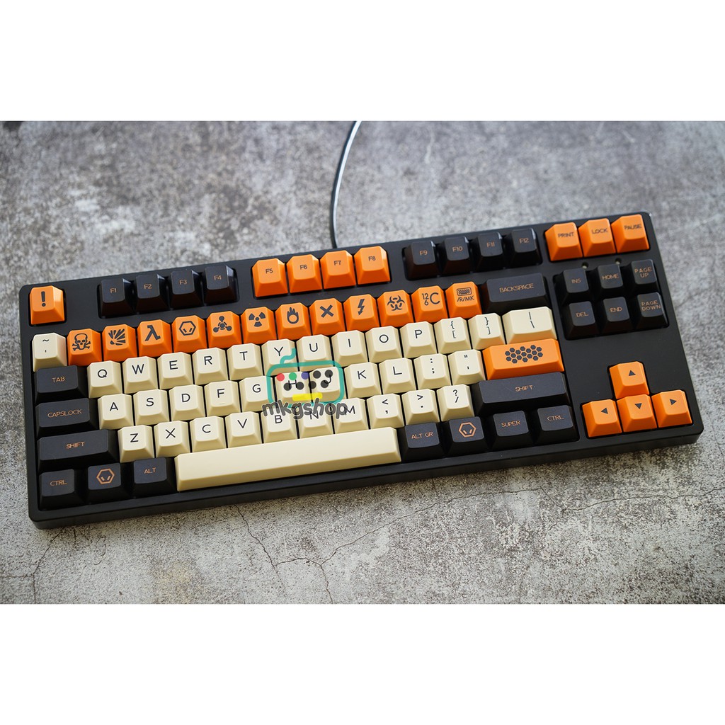 Keycap Carbon PBT dyesub 169 nút 60, 68, TKL, Fullsize, 96, 84,..