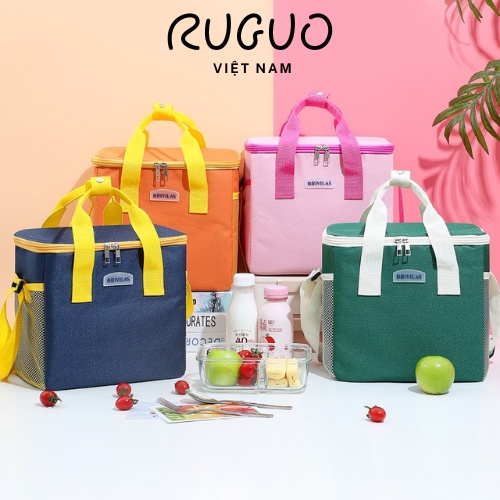 Túi giữ nhiệt đựng hộp cơm cắm điện, đựng đồ ăn trưa chống toả nhiệt, dày dặn, có tay xách