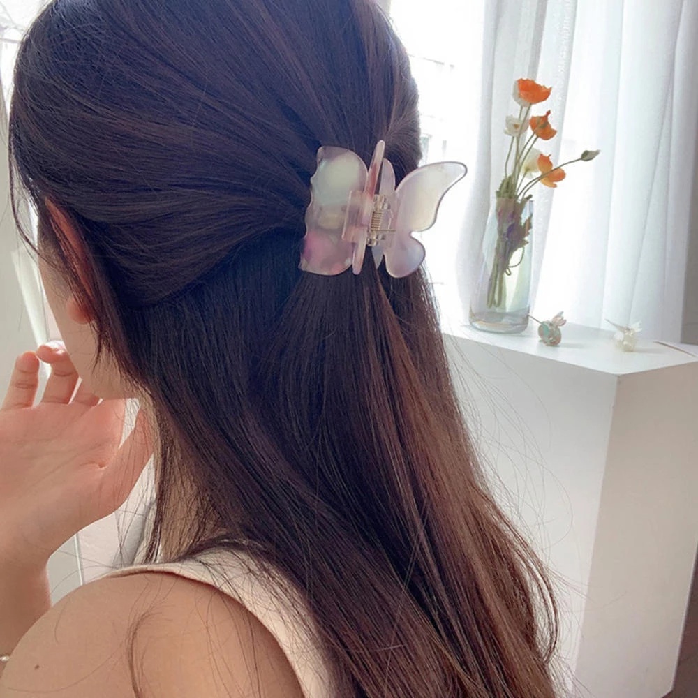 Kẹp tóc hình bướm cỡ lớn phong cách vintage Hàn Quốc dễ thương cho nữ