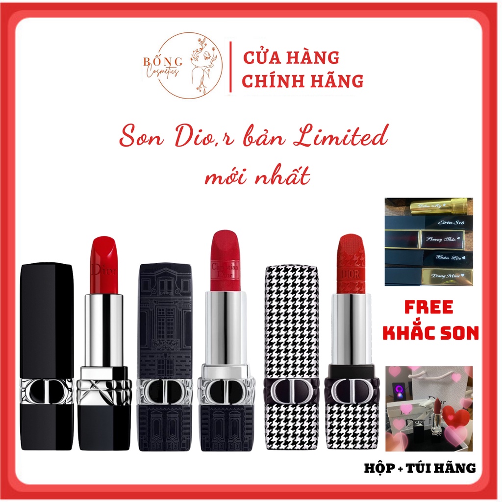 Son Dior Rouge Lipstick Full Size Siêu Sang Chảnh, Son Dior- Chính Hãng, Bống cosmestics