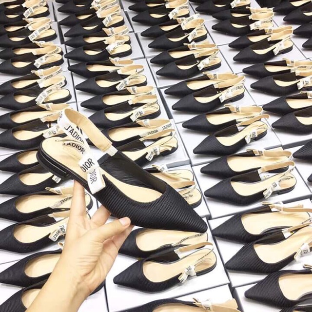 Giày búp bê mũi nhọn chất vải quai sau 1cm | BigBuy360 - bigbuy360.vn