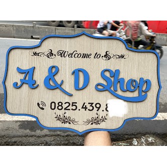 Bảng hiệu quảng cáo, bảng shop online bằng gỗ phù hợp để livestream, chụp hình sản phẩm