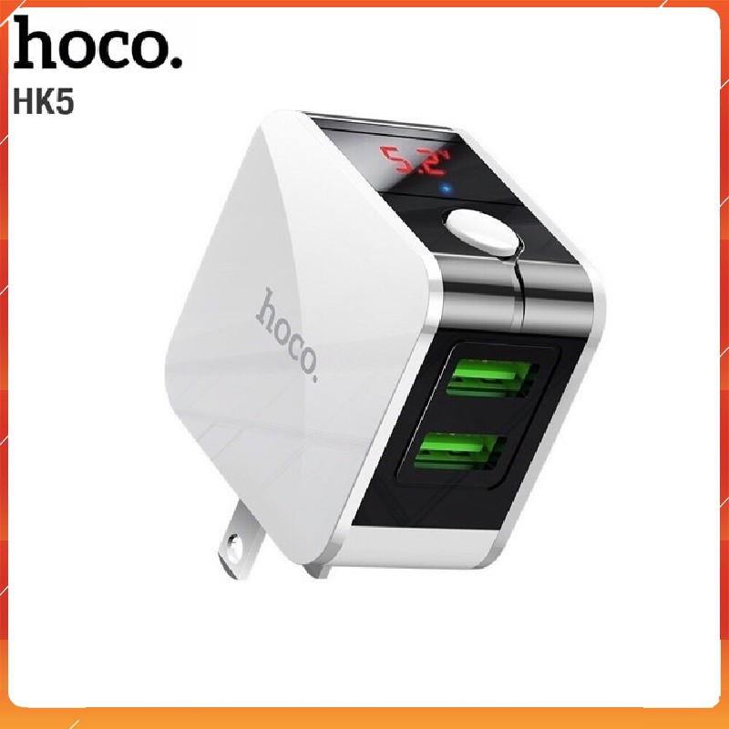 Củ sạc Hoco HK5 Tự ngắt khi sạc đầy pin Hàng Chính Hãng Bảo Hành Toàn Quốc 1 đổi 1