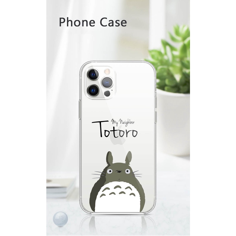 Ốp Điện Thoại Trong Suốt In Hoạt Hình Totoro Chống Sốc Cho 7plus se2020 12 11promax Xsmax Xsmax 13 promax