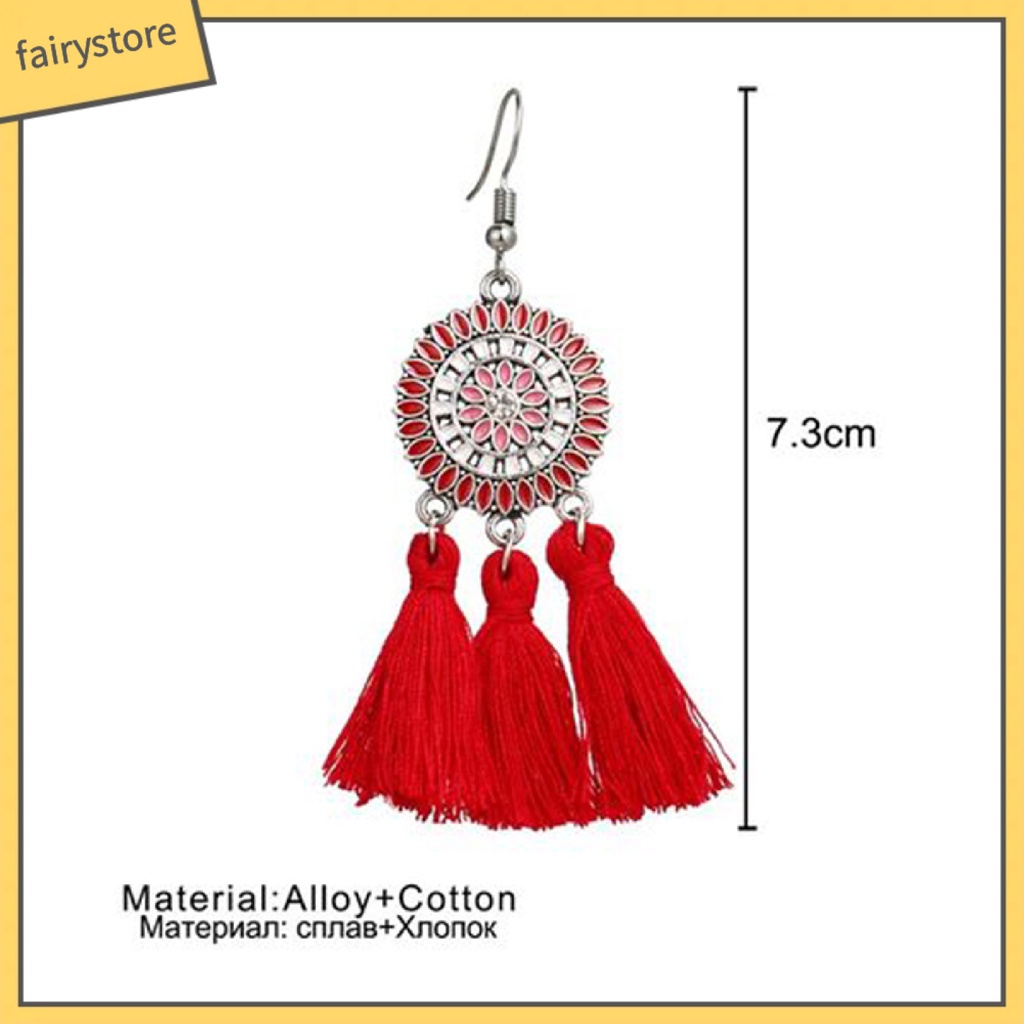 Hoa Tai Tua Rua Dáng Dài Hình Hoa Hướng Dương Bằng Hợp Kim Phong Cách Bohemian