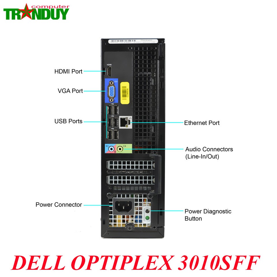 Bộ Máy Tính Bàn Dell Optiplex 3010SFF/Core I3-3240(3M.3.4Ghz,2cores 4 threads)/LCD 19inh Wide FullBox 99%/ BH 24 Tháng