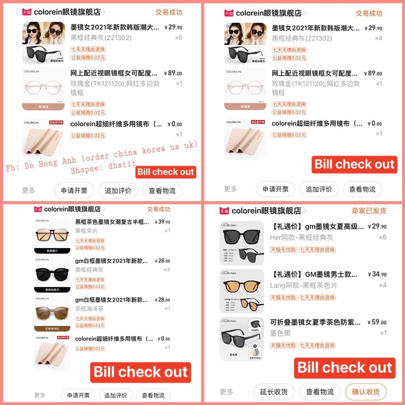 Kính mát Colorein chống tia UV400