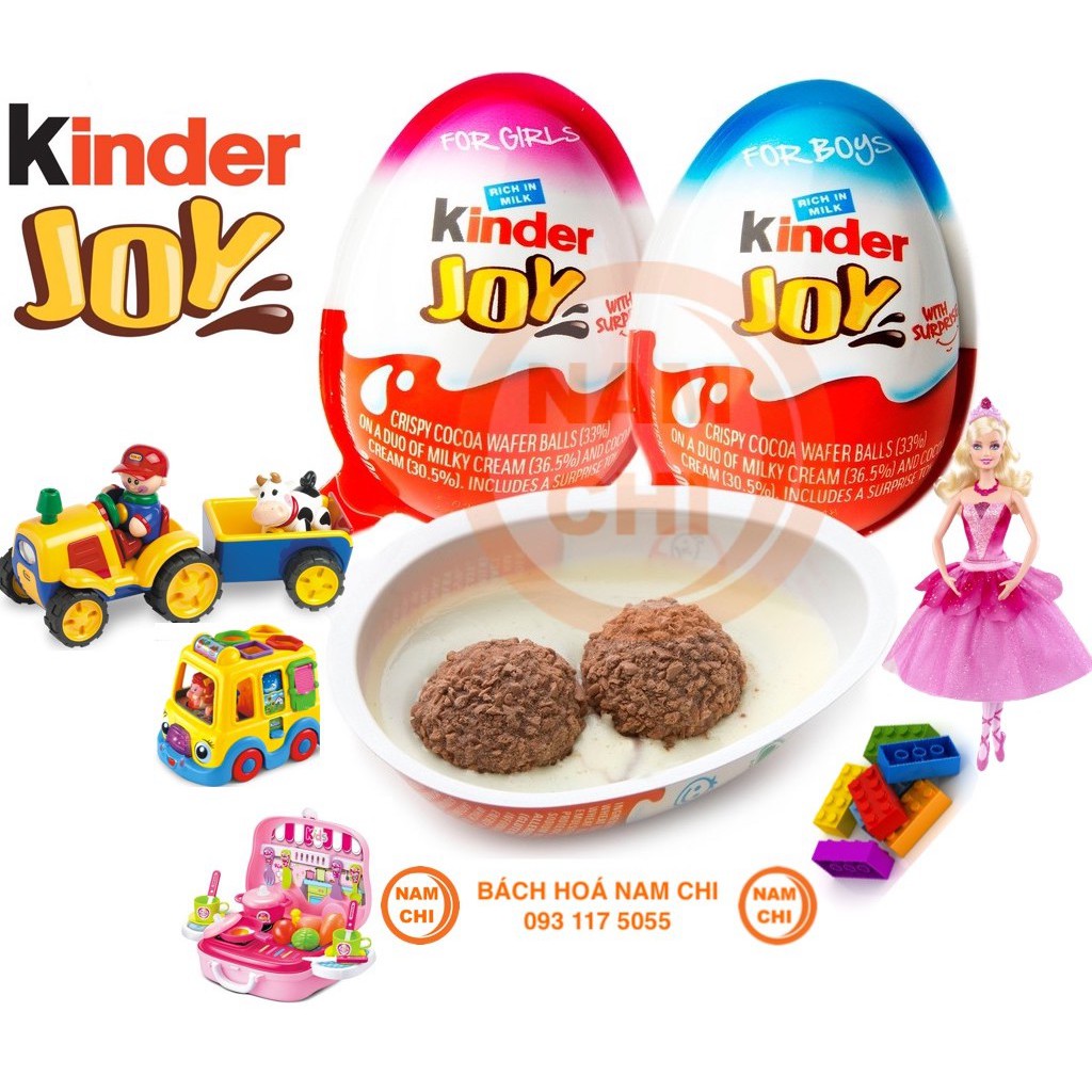 [DATE MỚI] Trứng Chocolate Kinder Joy Toys For Boys Girls 20gr Kèm Đồ Chơi Xịn (Hàng Mỹ)