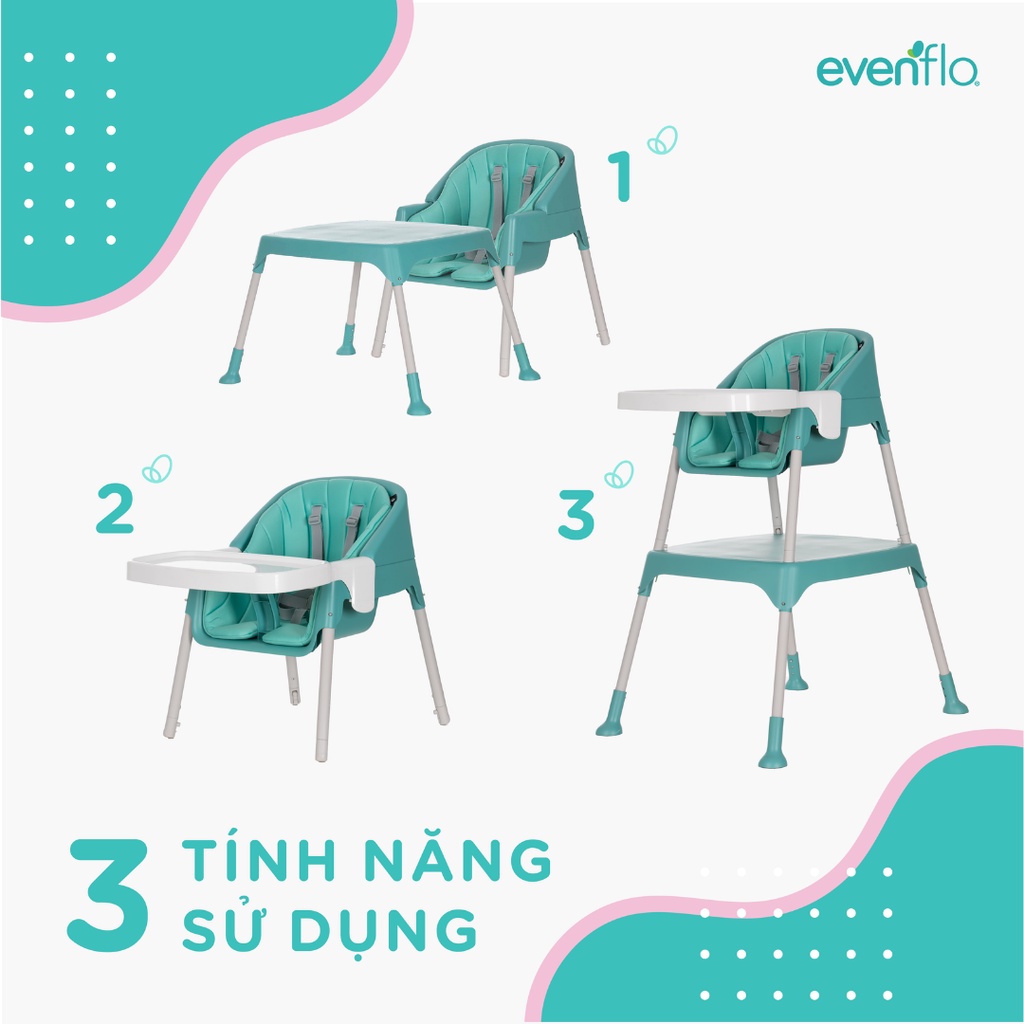 Ghế ăn dặm Evenflo Amuse Trilo 3-in-1
