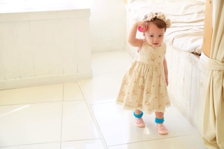 [Chính hãng Ggomoosin] Giày tập đi cho bé cưng Blue Chiffon
