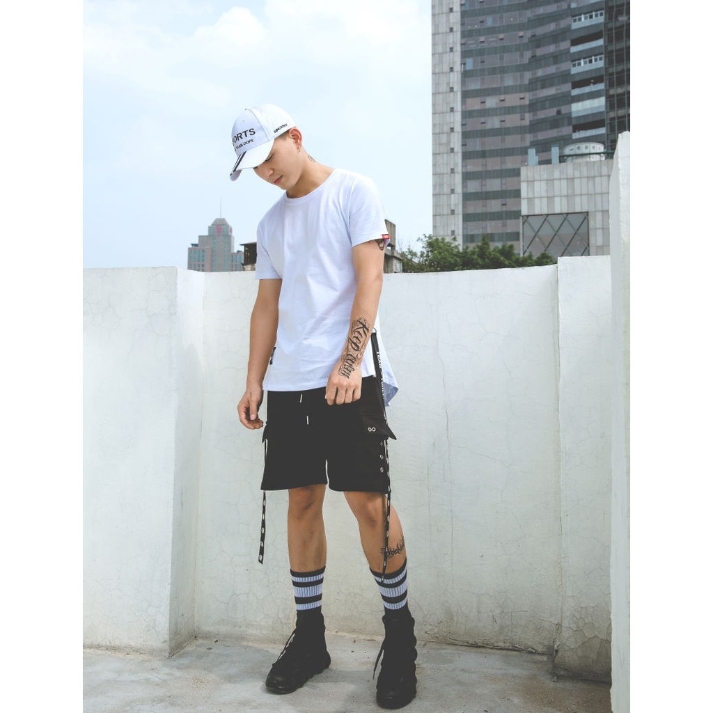 Áo thun Zip Eo lai bầu sau unisex