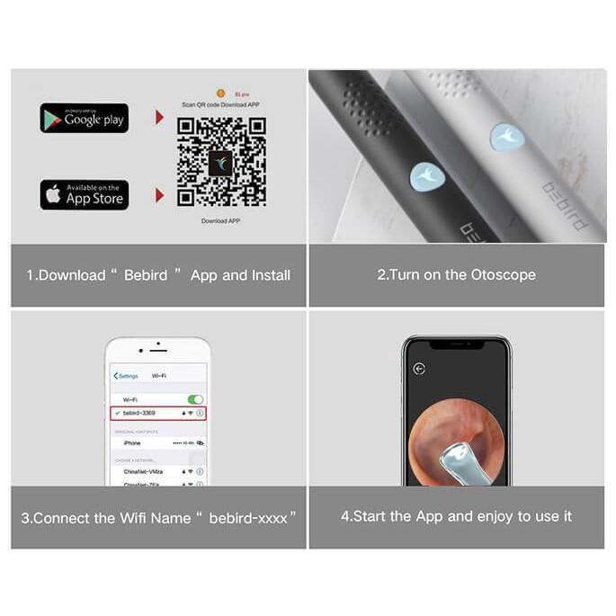 Dụng cụ lấy ráy tai thông minh Xiaomi Bebird T5 Bộ lấy ráy tai Xiaomi Bebird M9 Pro