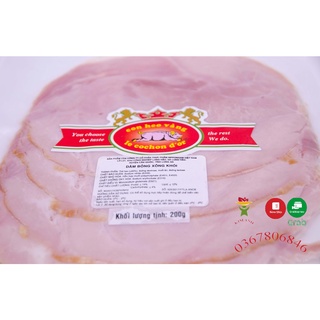 DĂM BÔNG XÔNG KHÓI 500GR CẮT LÁT (JAMBON) - SMOKED HAM (SLICE)