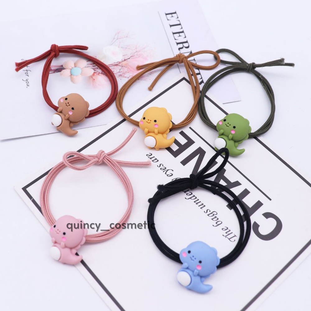 Dây Cột Tóc Co Dãn Hình Khủng Long Đáng Yêu, Dễ Thương Nhiều Màu - QUINCY COSMETIC