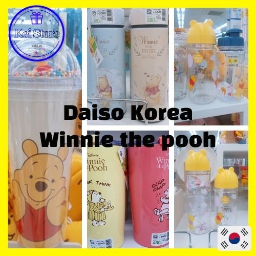 DAISO Bình nước hình gấu pooh dễ thương dung tích 500ml/ 350ml