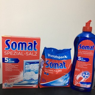 Combo muối + bột+nước rửa somat