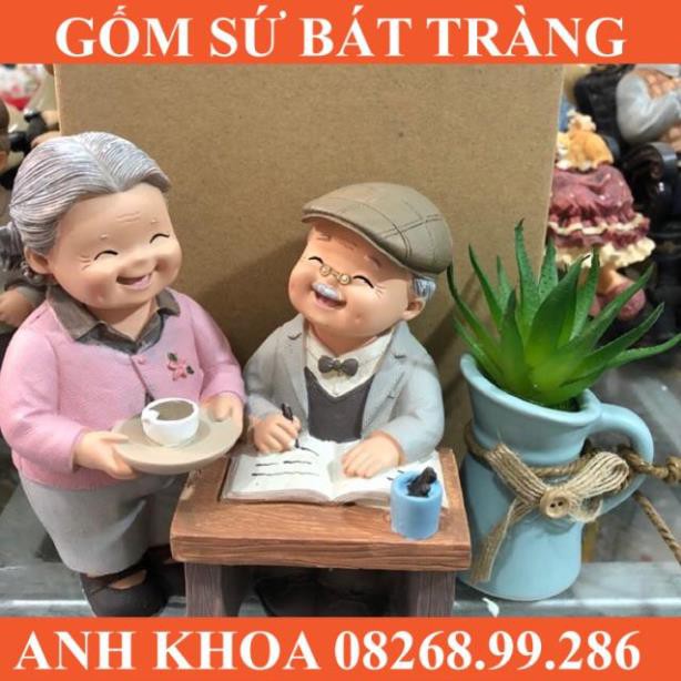 Tượng trang trí ông bà anh mới - Gốm sứ Bát Tràng Anh Khoa