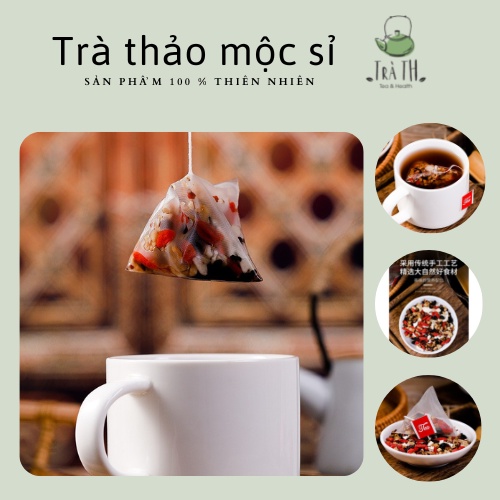trà nhân sâm ngũ bảo bổ thận dương giải độc trà thảo mộc sỉ túi lọc tam giác 1 gói dùng thử