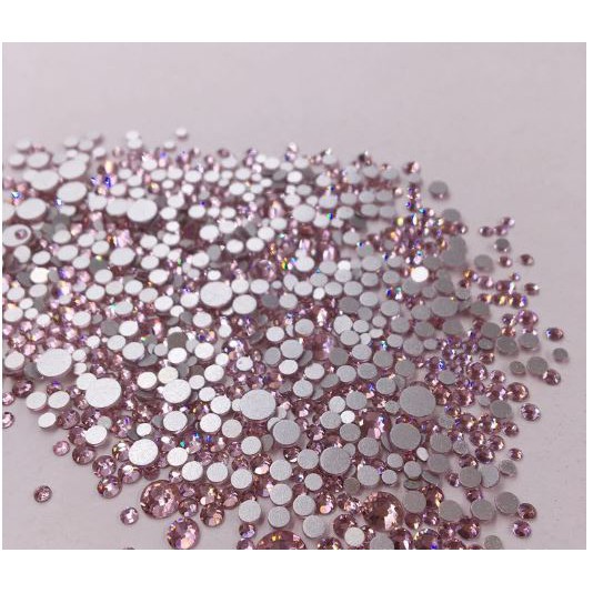 1440v đá mix size loại ĐẸP Màu 22 hồng Light pink