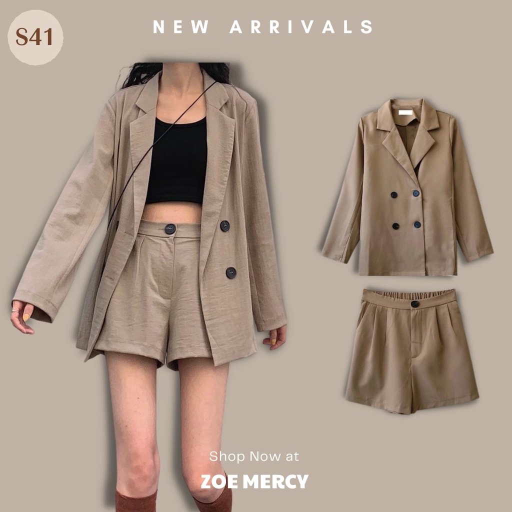 Sét Áo Blazer + quần short  – Hàng có sẵn