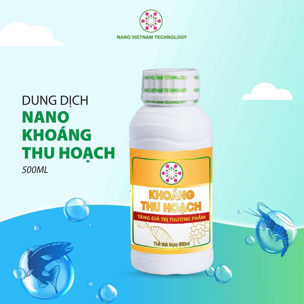 Khoáng thu hoạch 100% nguyên chất Nano Vietnam Tech cung cấp dinh dưỡng cho tôm, cá và động vật thủy sinh 500ml