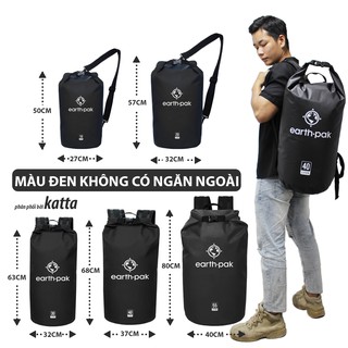 Balo đi phượt, leo núi, du lịch chống thấm nước 500D PVC có đai trợ lực ngực Made in Vietnam_Katta_V01_PK160