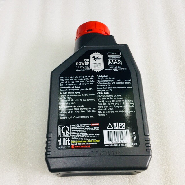 Nhớt  Motul GP Power 4T 10w40 MA2 - Dầu nhớt xe số và tay côn cao cấp