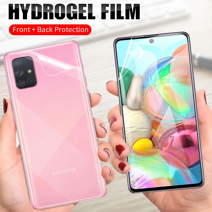 Miếng Dán Cường Lực Bảo Vệ Mặt Trước/Sau Cho Samsung Galaxy Z Flip A21S A51 A71 A01 A11A21 A31 A41 A81 A91