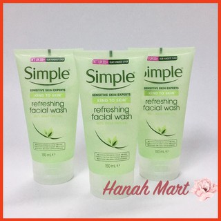 Sữa rửa mặt Simple Refreshing Facial Wash cho da nhạy cảm top 1 UK