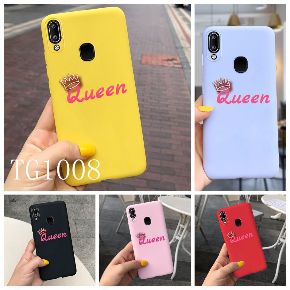 Vivo V9 V11 Pro Y19 Y17 Y15 Y12 Y11 2019 Y91 Y91C Y81 Y95 Y81i Y91i Pink Lover Heart Queen Princess Case Soft TPU Cover