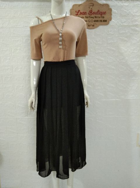 Chân váy xếp li dài _Chân váy xoè dài dập li đẹp | BigBuy360 - bigbuy360.vn