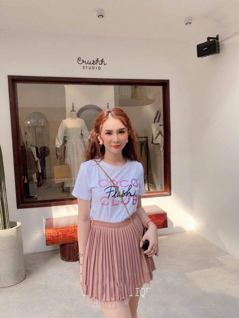 Chân váy xếp li chân voan hàng Quảng Châu | BigBuy360 - bigbuy360.vn