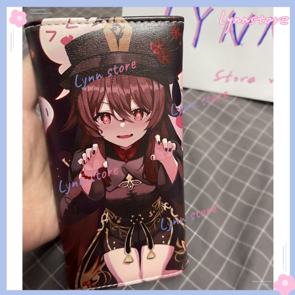 Trò chơi hot Genshin Impact Shenhe Yunjin Zhongli Ví dài cho thẻ tín dụng sinh viên Ví cosplay hoạt hình Ví PU