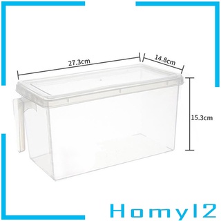 Refrigerator Storage Box Food Container Kitchen Organizer Freezer Bin with Lid