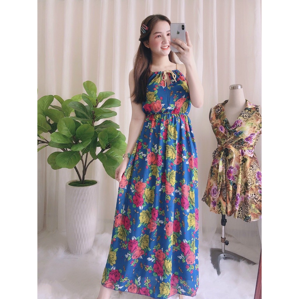 ❤️ MẪU MỚI - GIÁ SỈ ❤️ Đầm Maxi Hai Dây Hở Lưng Xẻ, VÁY 2 dây THẮT NƠ CỔ đi biển DẠ HỘI DỰ TIỆT, ĐỒ BỘ MĂC NHÀ | BigBuy360 - bigbuy360.vn