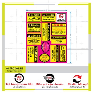 LOGO STICKER CẢNH BÁO M46 - DUNG DECAL